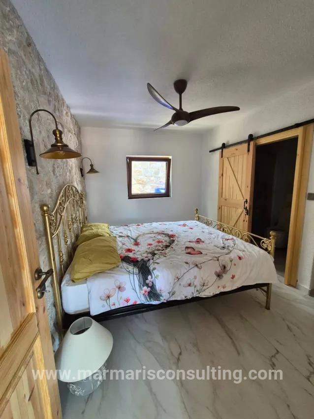 In Selimiye, 2+1 Seeblick-maisonette-wohnung, Freistehendes Haus Aus Stein Zum Verkauf