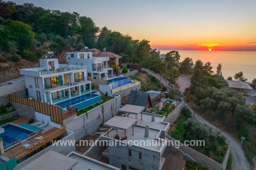 In Faralya eine Villa mit Meeresblick