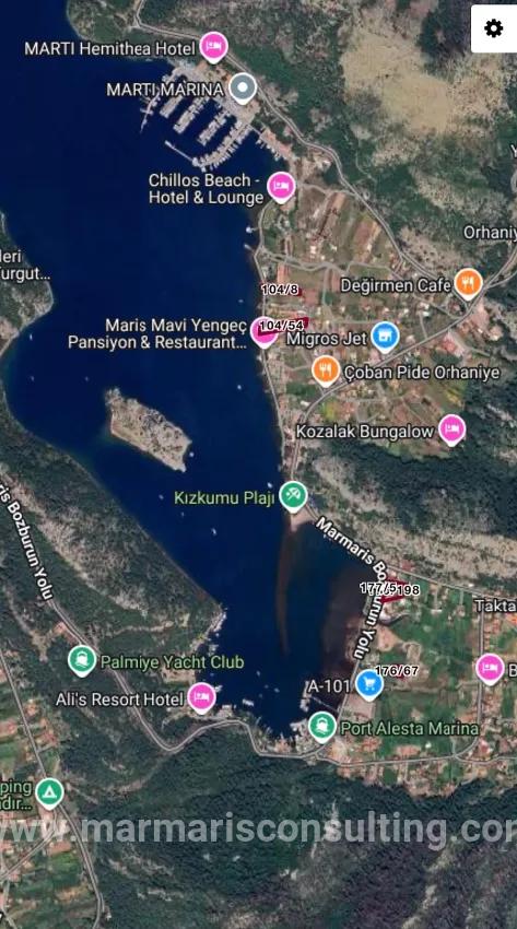 Feld Zu verkaufen in Orhaniye Bz. Marmaris - Feld-Zonierung - 1.250 m²