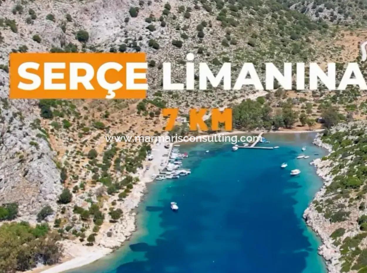 Marmaris Taşlıca Dorf 1500M2 3 Eigentumsurkunden Feld Zum Verkauf Mit Straße Verfügbar