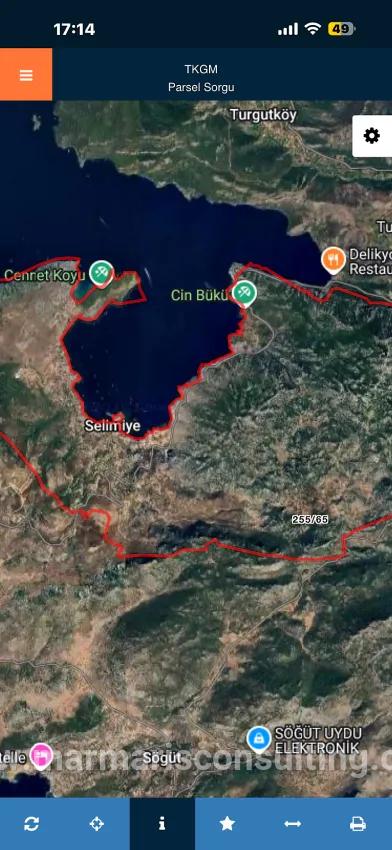 Marmaris Selimiye village has an Investment suitable 773 m2 for sale land