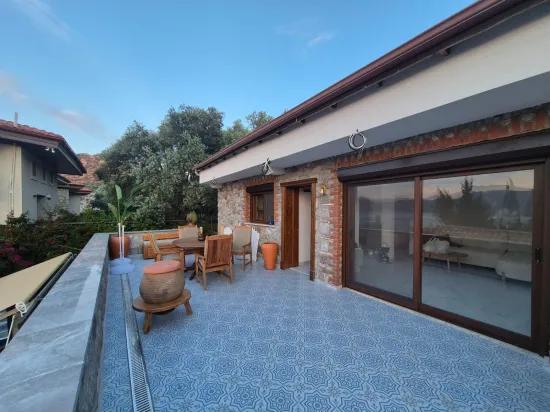 In Selimiye, A 2+1 Sea View Detached Stone House For Sale