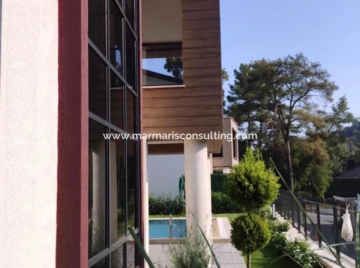 Beautiful Villa For Sale In Marmaris Beldibi District Neighborhood, Villa Smart Villa 220 M2 4 Rooms 2 Living Room