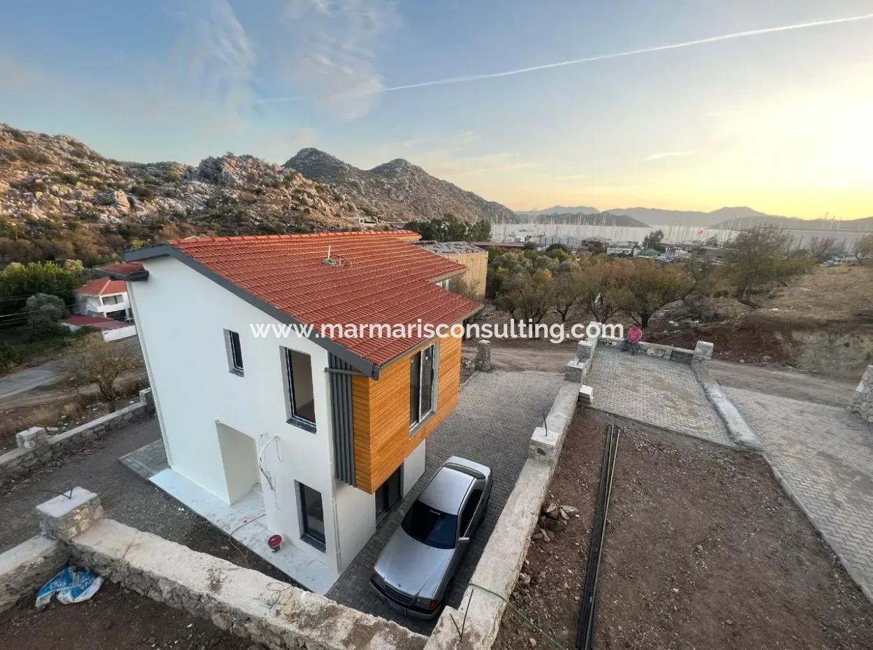 Villa For Sale In Marmaris Bozburun Neighborhood With Sea View, Fully Detached Garden, Parking Lot