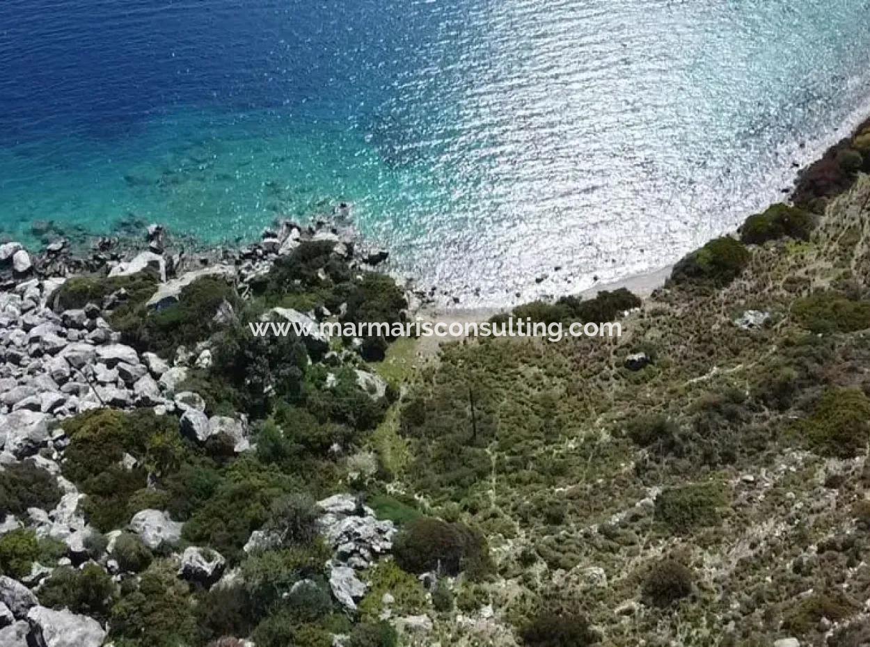 Field For Sale In Marmaris Söğüt Village With 500 M2 Sea View 20 Meters To The Sea