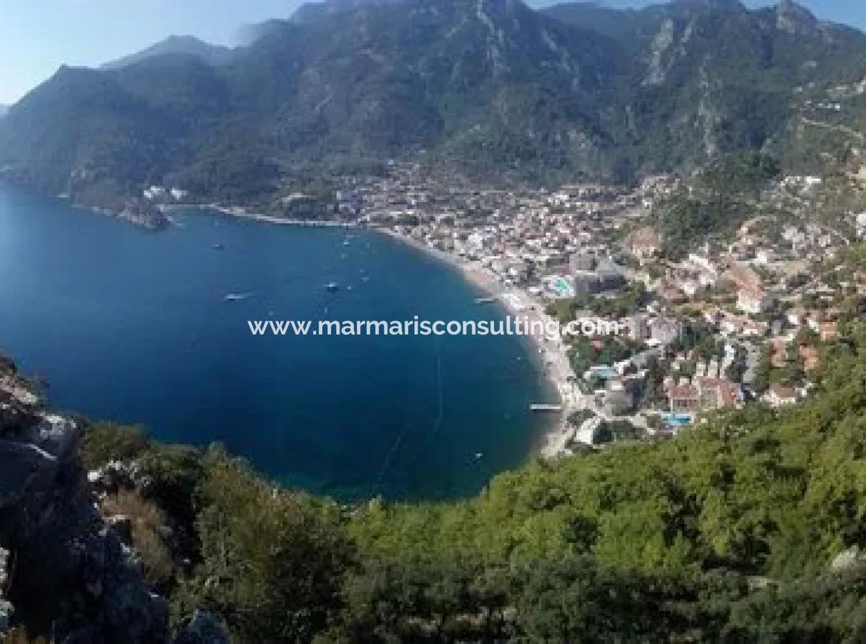 3200M2 Land With Sea View For Sale Suitable For The Construction Of 6 Villas In Turunc Bay In Marmaris