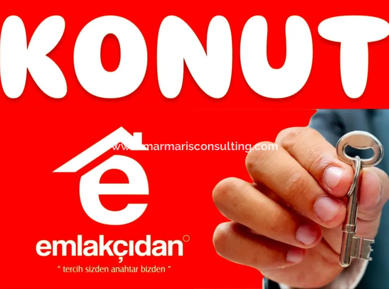 2 Rooms1 Living Room, Indoor Kitchen, Mezat Apartment For Sale In The Center Of Marmaris, 110 M2, Close To The Sea