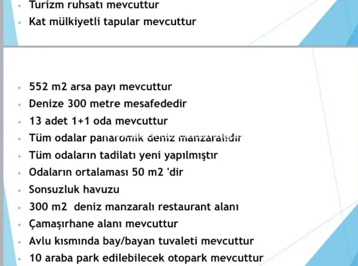 Boutique Hotel Room For Sale With Sea View In Turunc Bay Of Marmaris From Real Estate Agent