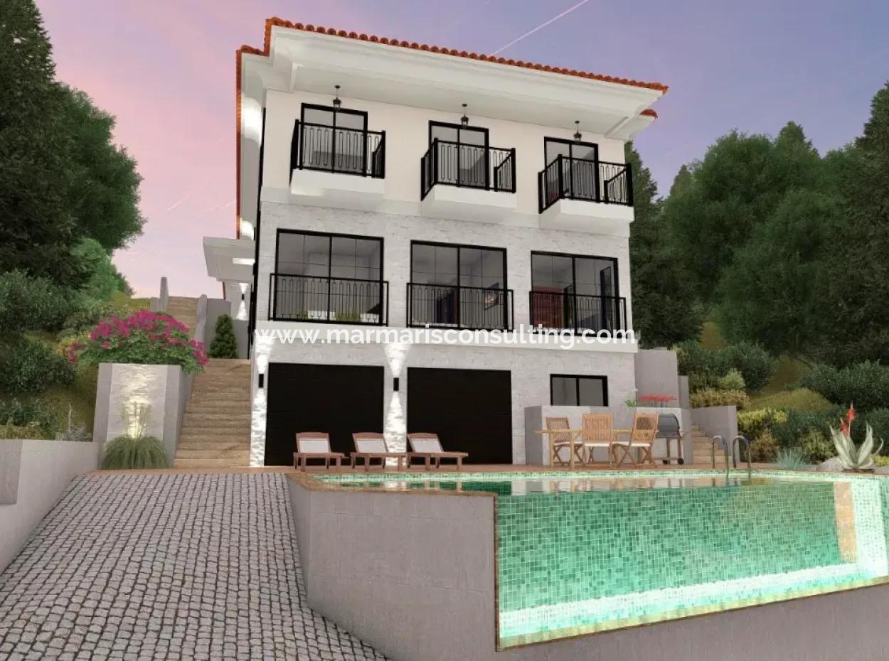 Muğla Akyaka,Ya 7 Km Mesafede Ataköy Mevkisinde Orman Manzaralı 20 Odalı Sonsuzluk Havuzu Mevcut Satılık Butik Otel