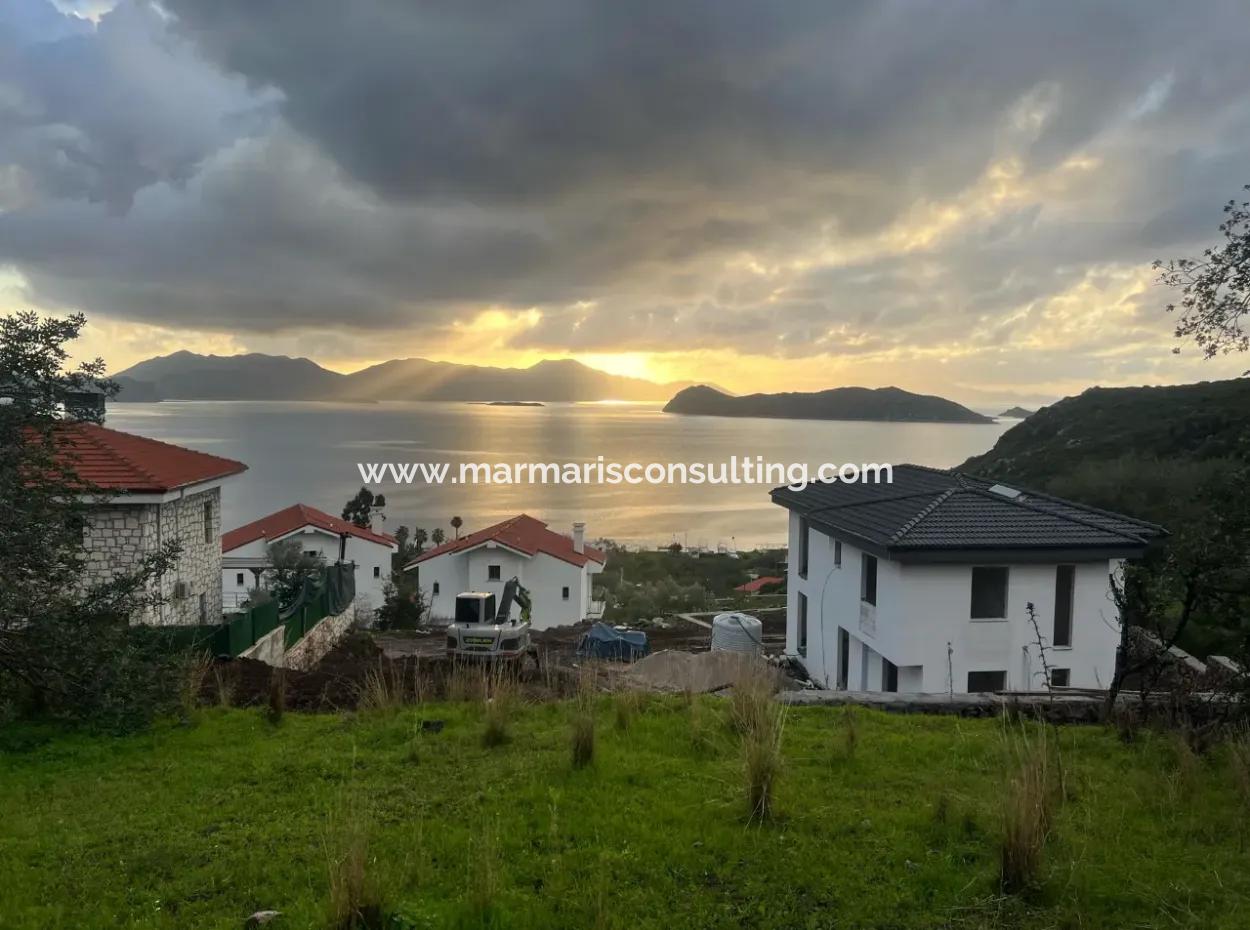 Marmaris Söğüt Köyünde Deniz Manzaralı 2 Villa İmarlı Yada Otel Yapımına Uygun Satılık 800M2 Arsa