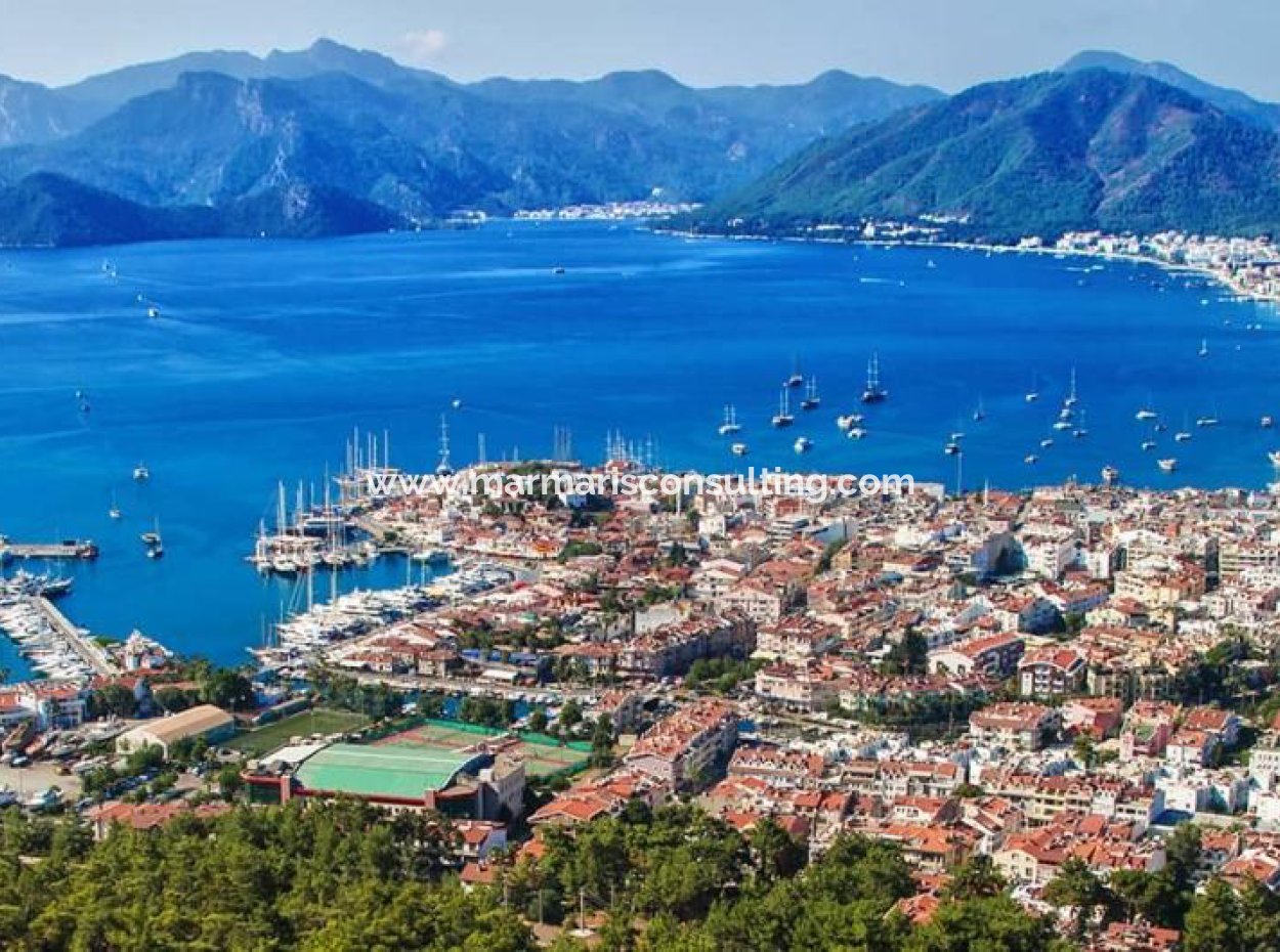Marmaris Merkezinde İmarlı 1100 M2 Satılık Arsa